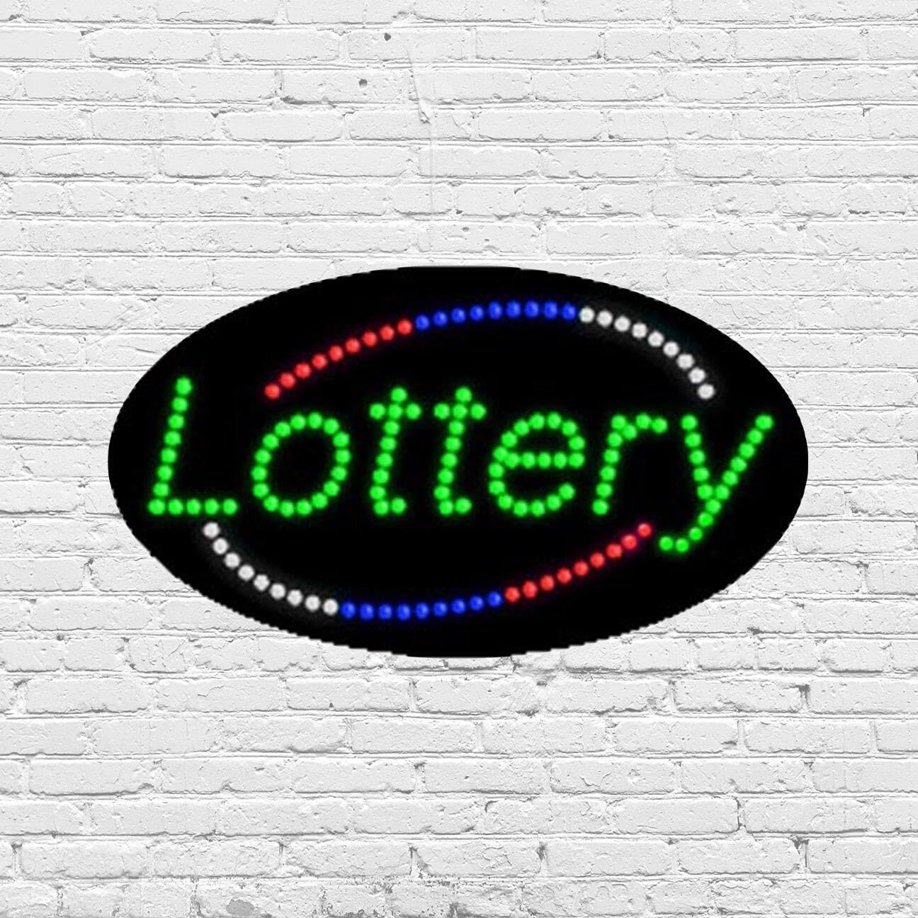 LED Lottery Sign for Retail Displays | Light Up Sign | 15″H x 27″W x 2″D
