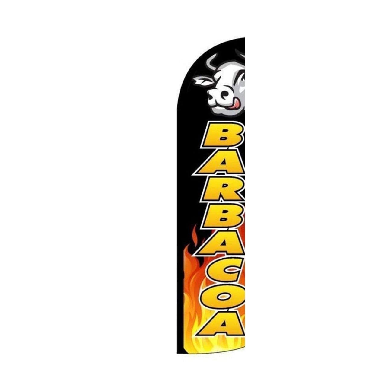Barbacoa Swooper Flutter Windless Feather Flag | 3ft W x 11.5ft Tall