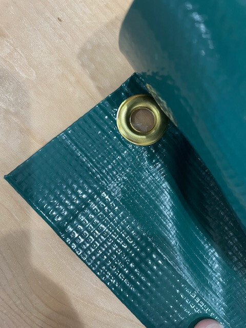 EnduraMax Blank (Green or Blue) Banner with Grommets, Heat fused seams 10-13 oz