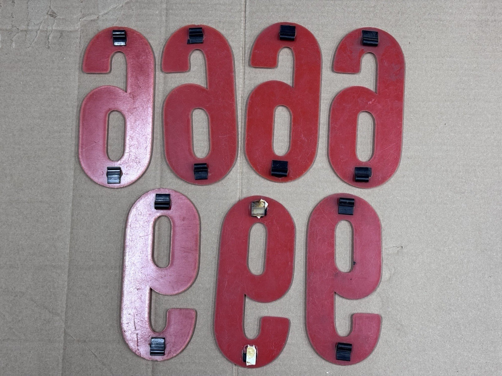 46 Vtg 8″ Red Plastic Marquee Number & Characters Retail Store Sign Grocery