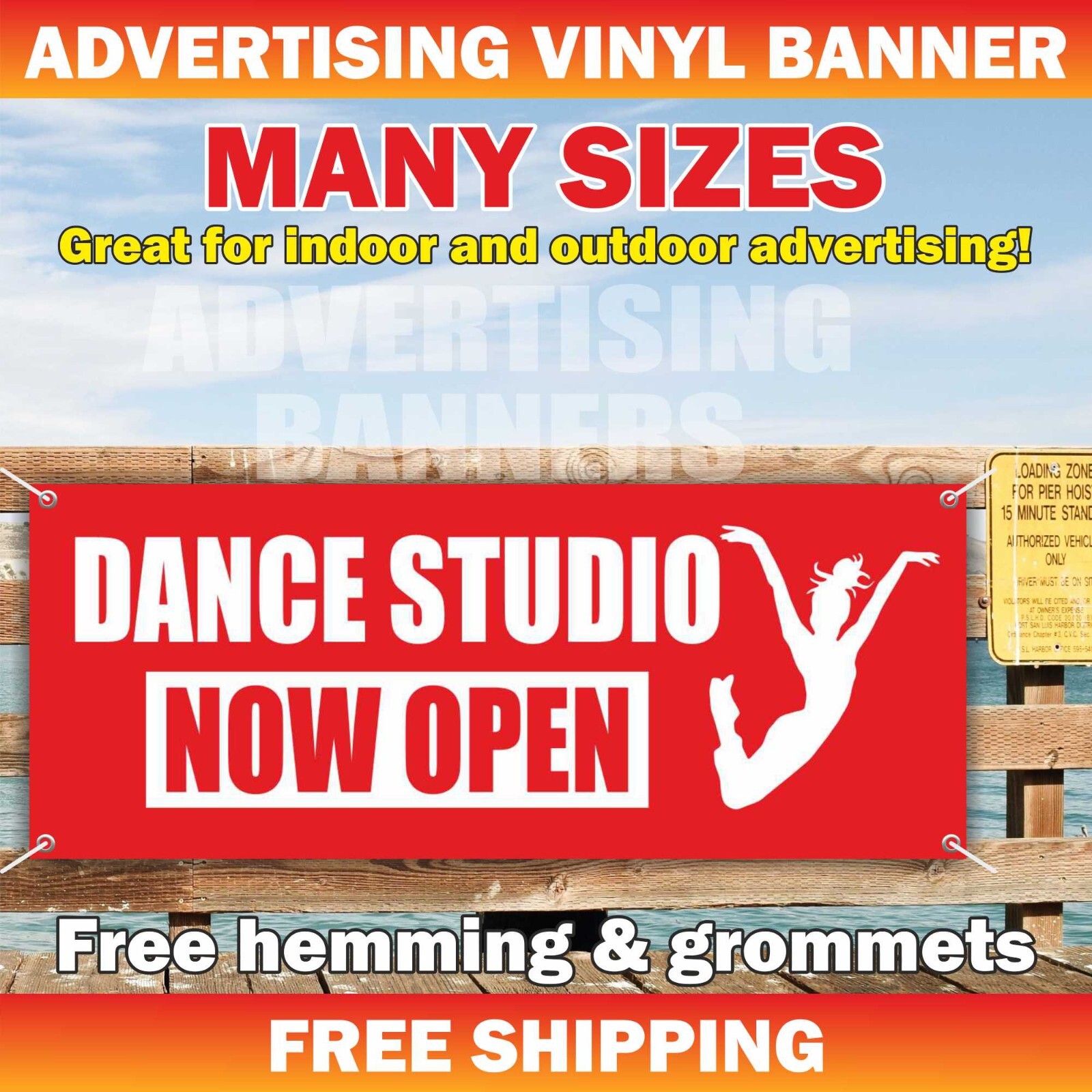 DANCE STUDIO NOW OPEN Advertising Banner Vinyl Mesh Sign Teacher Coach Training