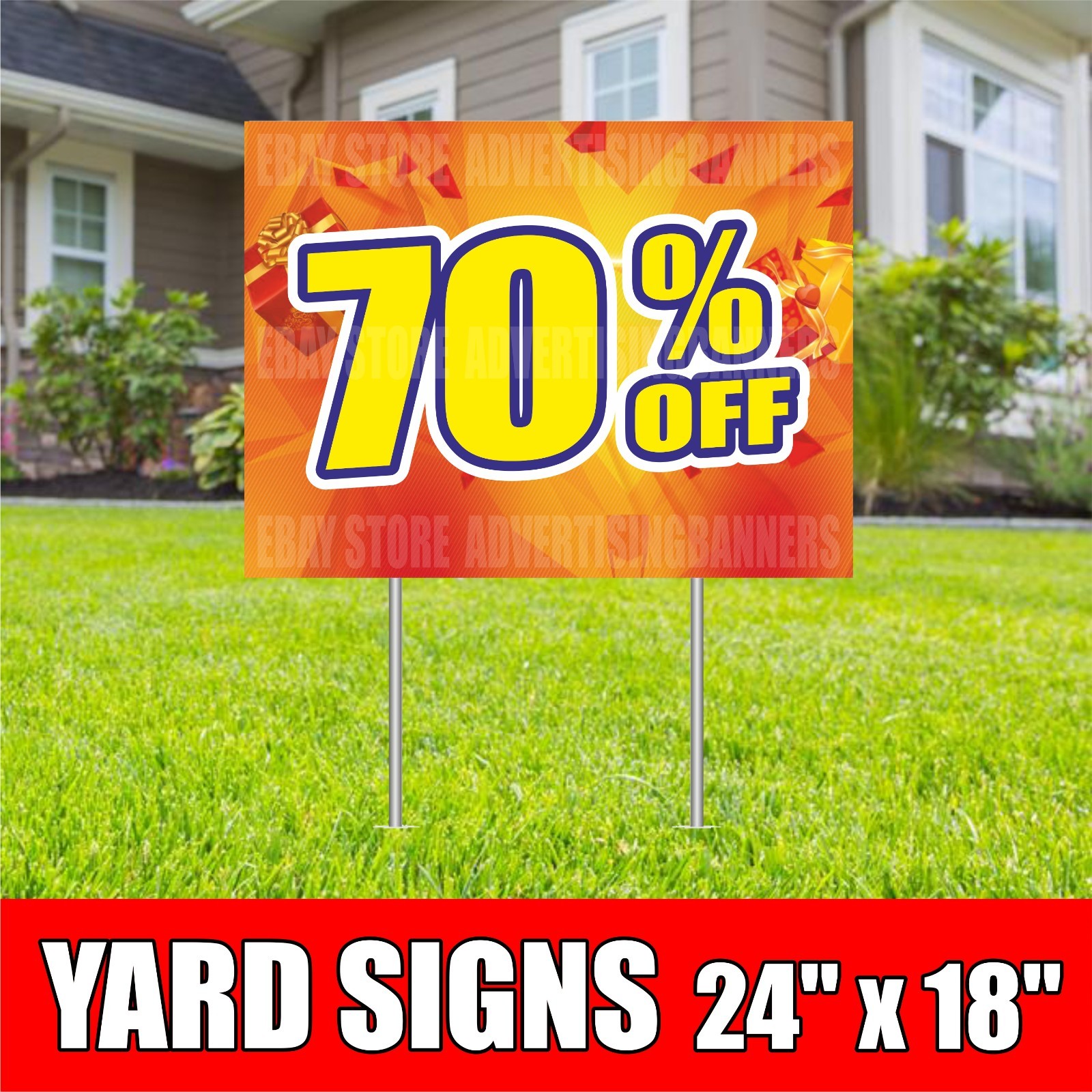 70% OFF Yard Sign with H-Stakes Lawn Sign Clearance Sale Big Discount Holiday