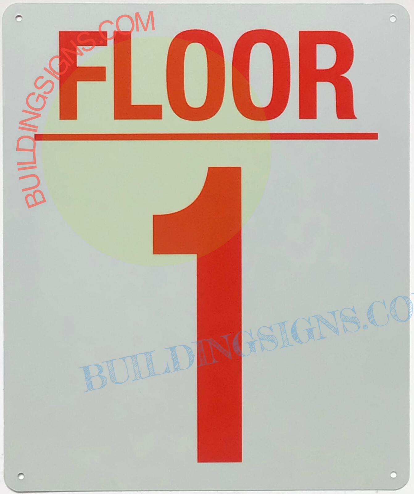 1 FLOOR SIGN (10×12 White)- The deep red line-REF24-1027