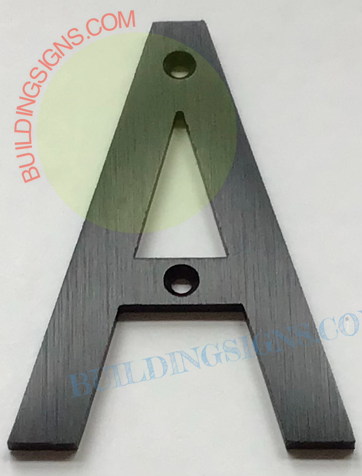 Apartment number A Sign ( Black Aluminum, 3 inch)-Floating Mount-REF24-1027