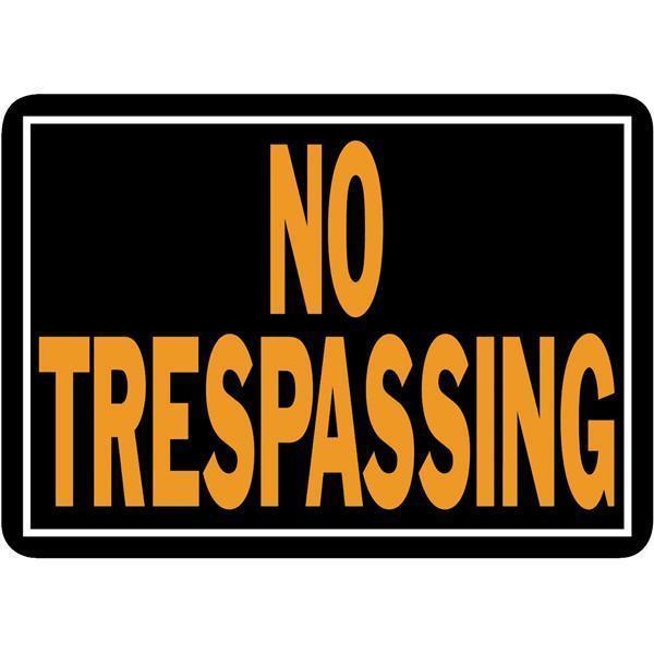 10X14 No Trespass Sign Case of 12
