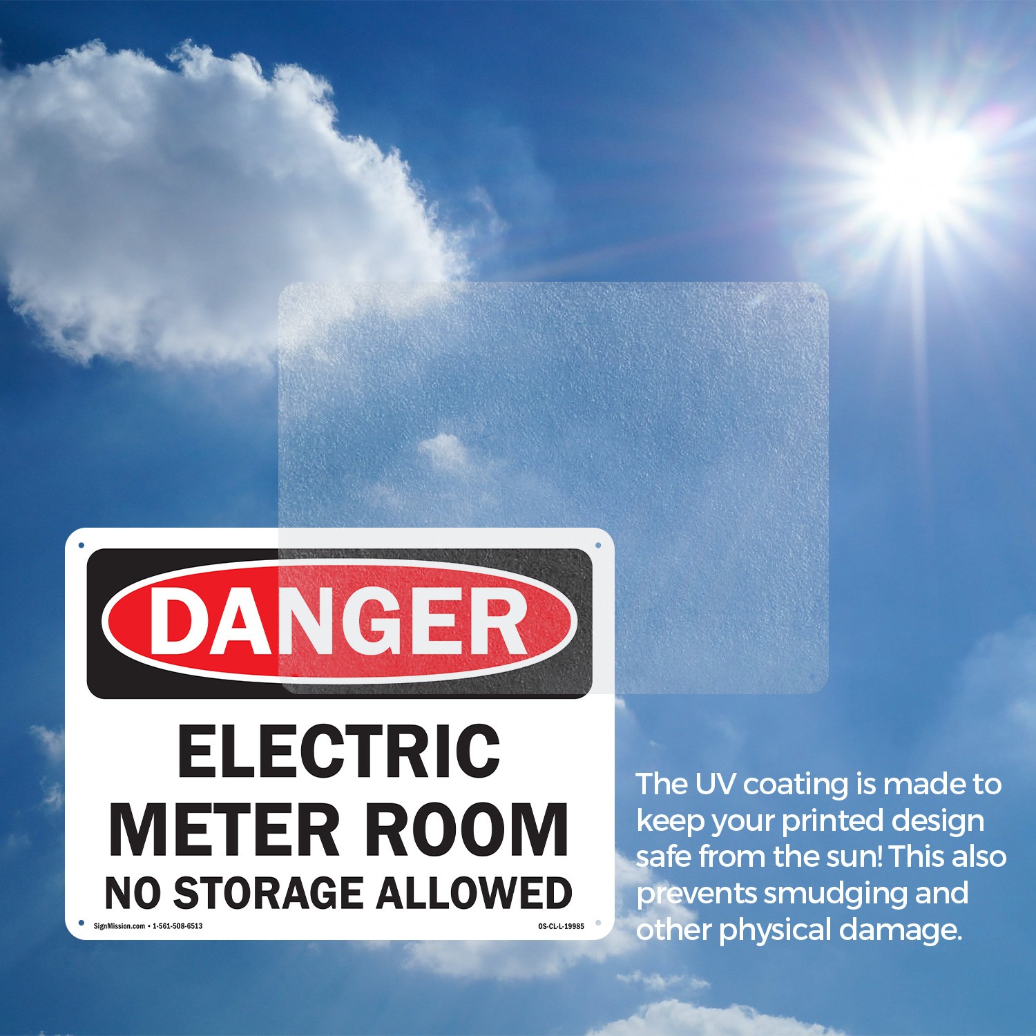Electric Meter Room No Storage Allowed OSHA Danger Sign Or Decal – 5 or 10 Pack