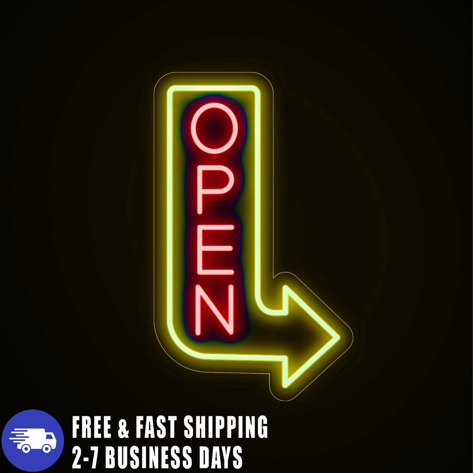 Neon Outdoor Open Sign Waterproof LED Neon Business, Exterior Arrow Bar Sign