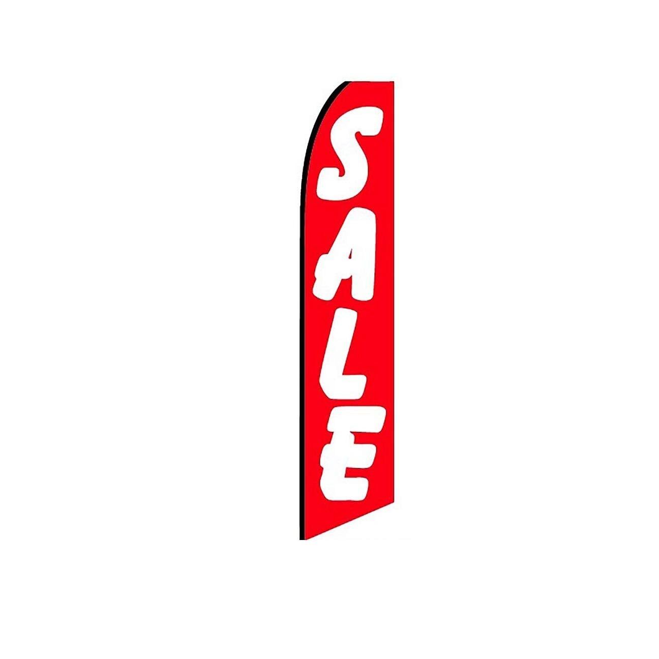 Sale Red Swooper Flutter Feather Flag | 3ft W x 11.5ft Tall