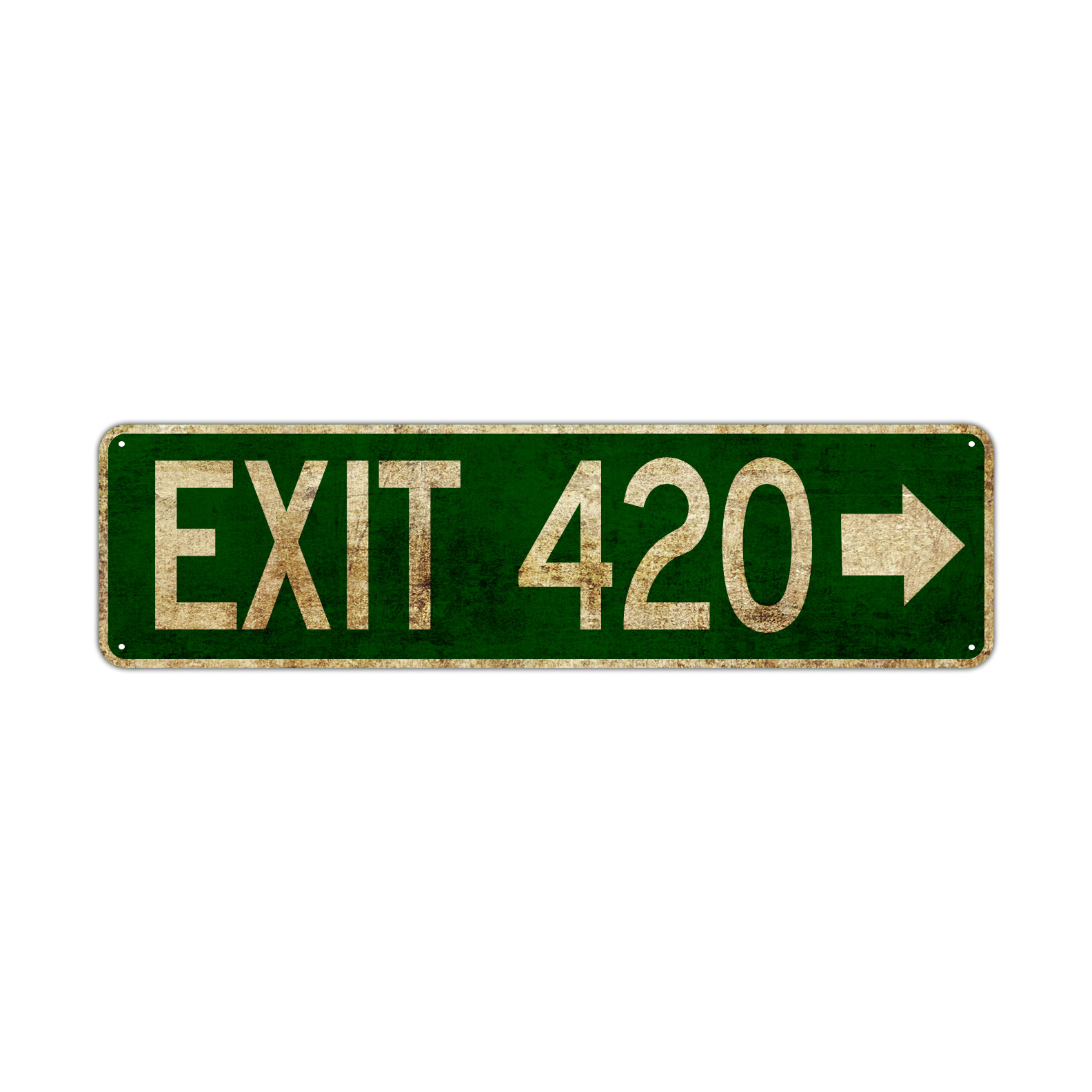 Exit 420 Right Arrow Vintage Sign For Garage Road Street Décor Aluminum Tin Sign