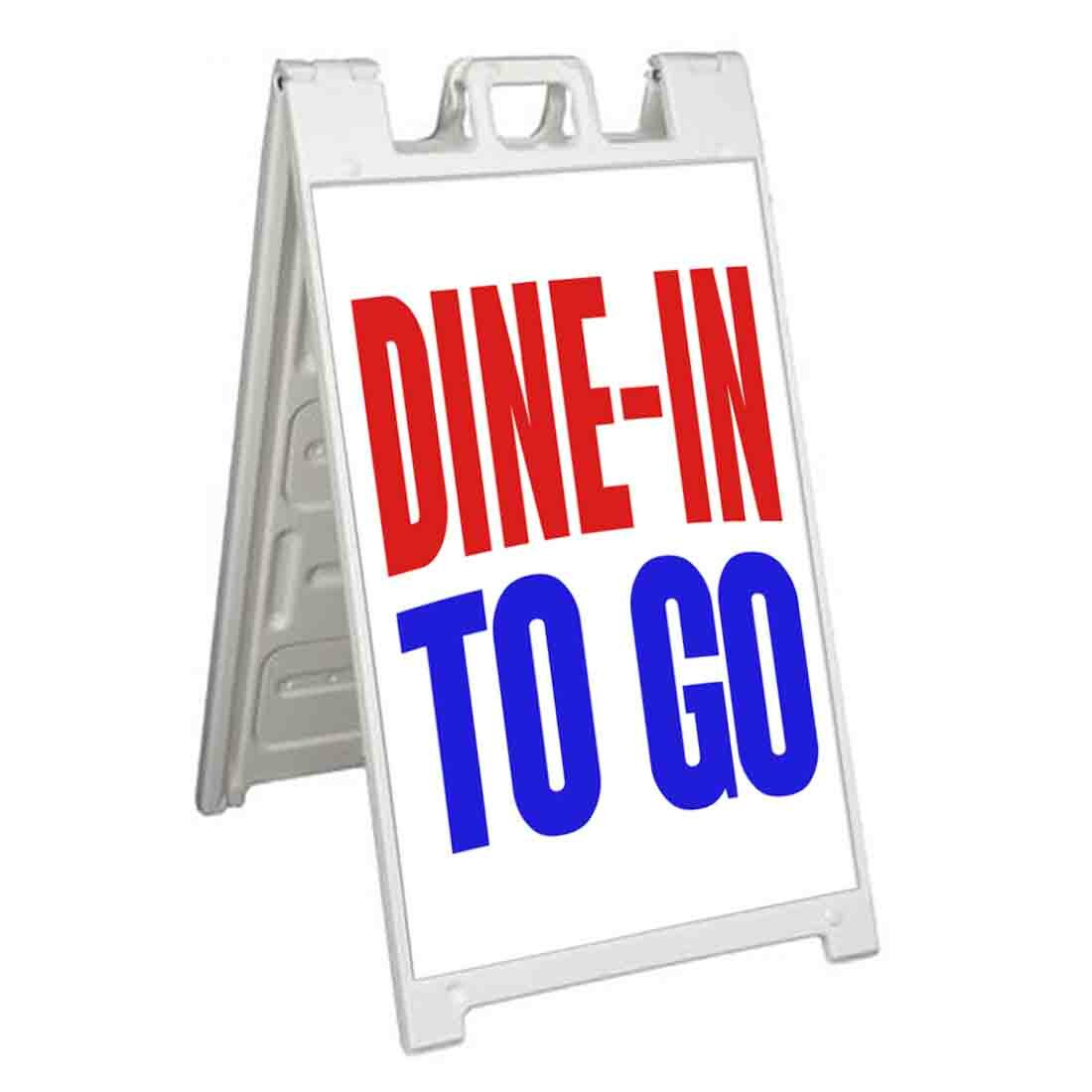 DINE-IN TO GO Signicade 24×36 Aframe Sidewalk Sign Banner Decal RESTAURANT