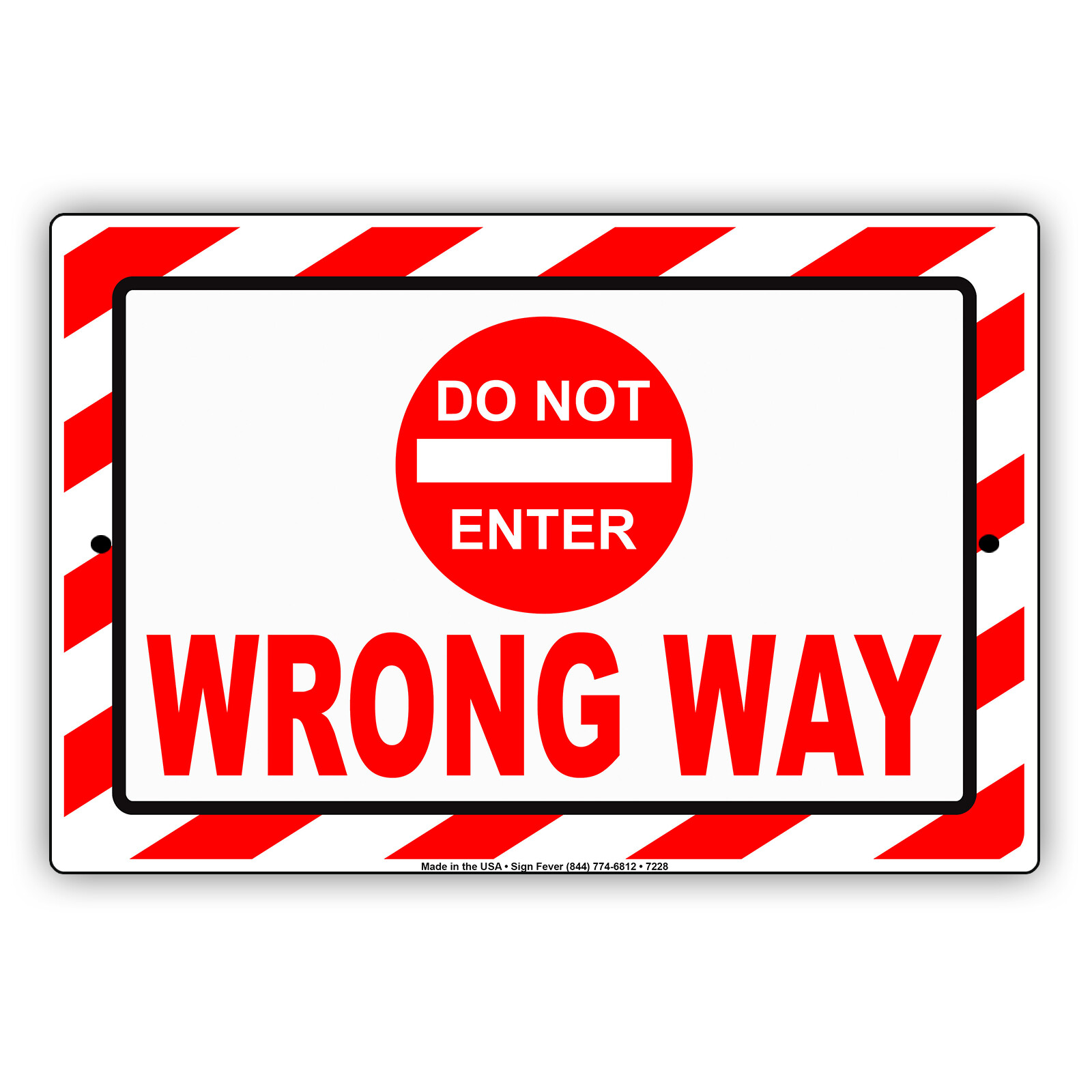 Do Not Enter Wrong Way Street Sign Traffic Road Warning Aluminum Metal Tin Sign