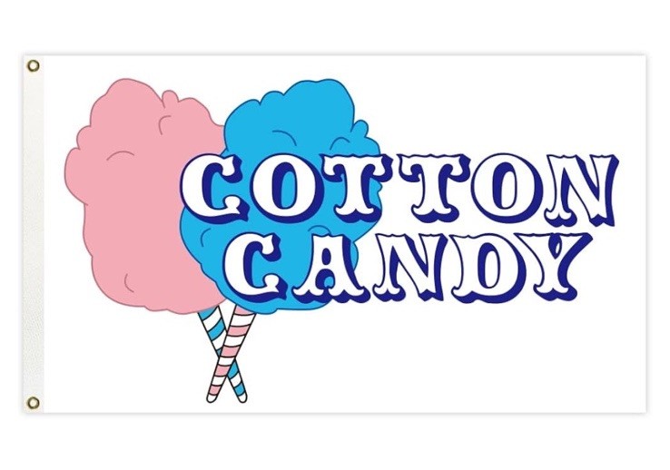 Cotton Candy Flag 3×5 ft Advertising Sign Food Concession Snack Bar Store Fair