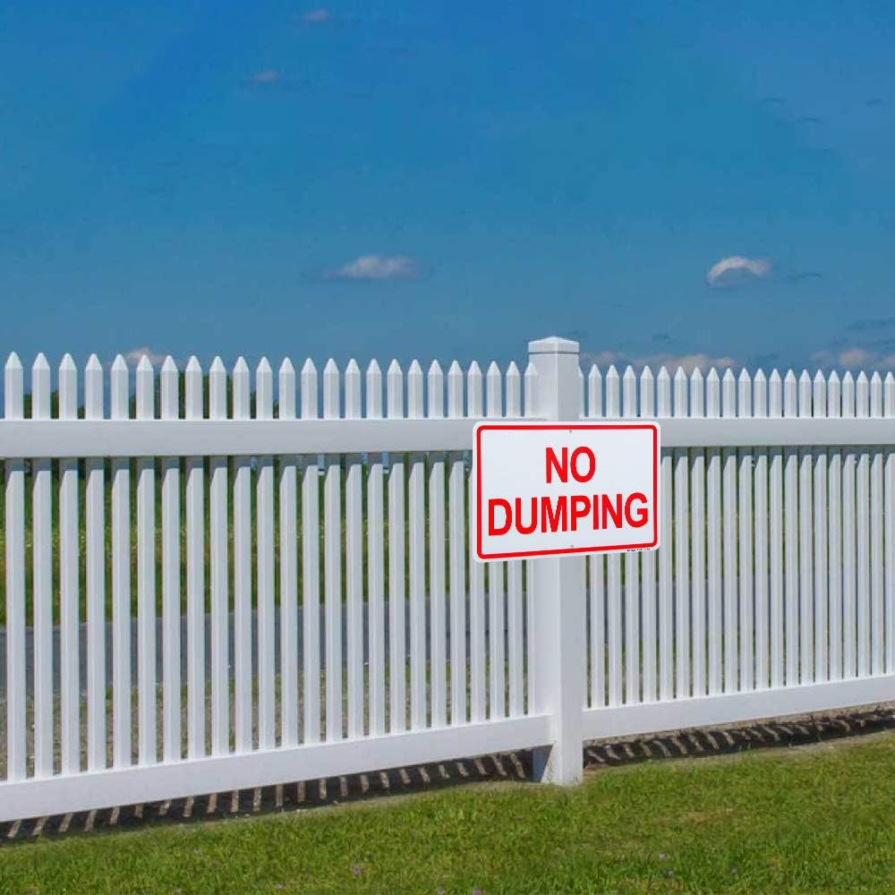 2 Pack No Dumping Sign, 10″X 7″ .04″ Aluminum Sign Rust Free Aluminum-Uv Protect