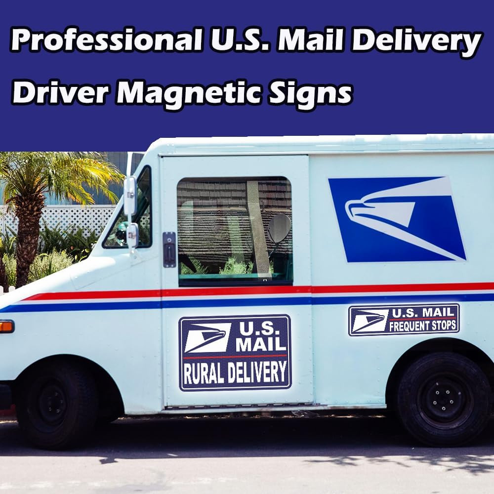 Car Magnets Postal,Heavy Duty U.S. Reflective Mail Delivery Driver Magnetic S…