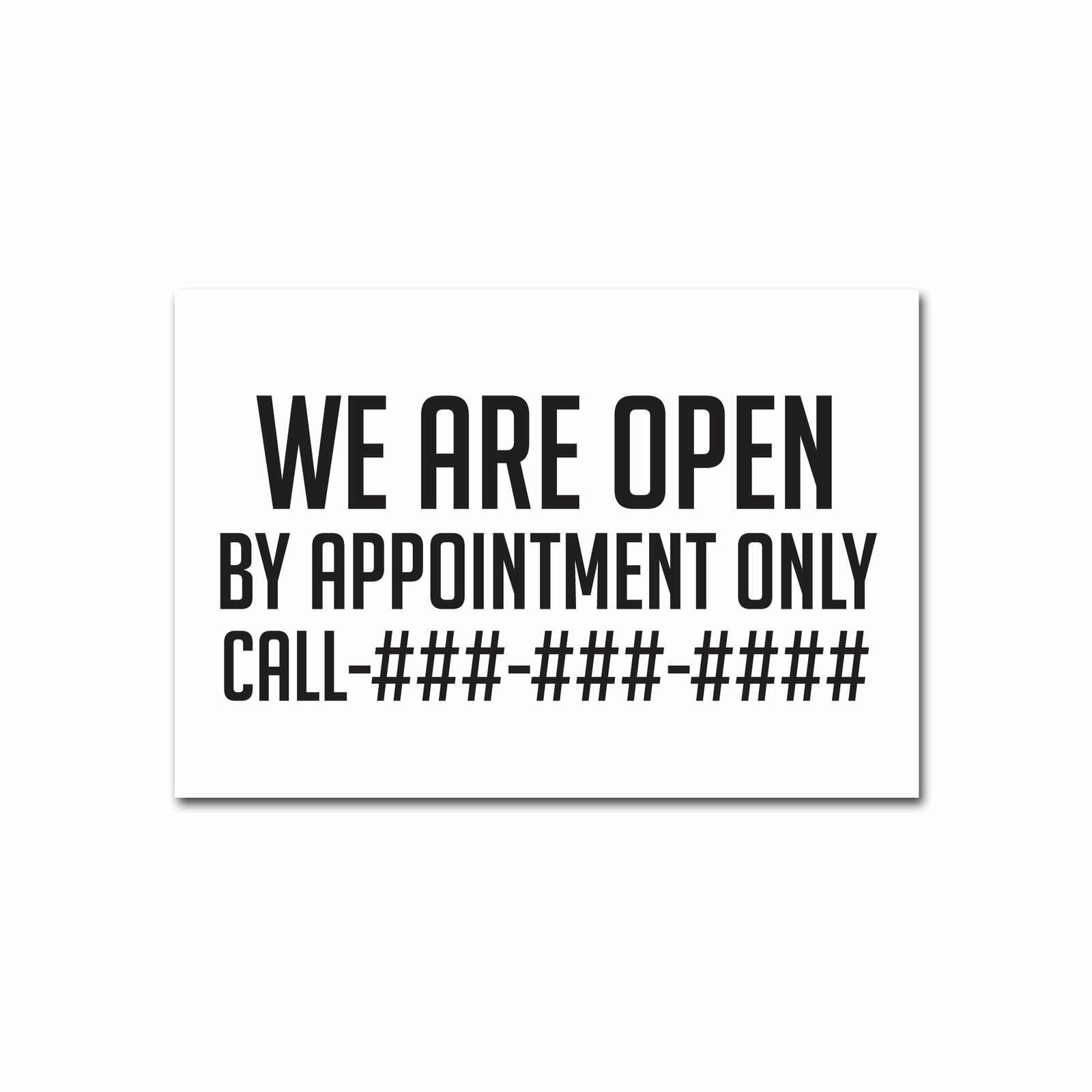We are OPEN BY APPOINTMENT ~ Custom Business Restaurant Sign ~ Add Your Number