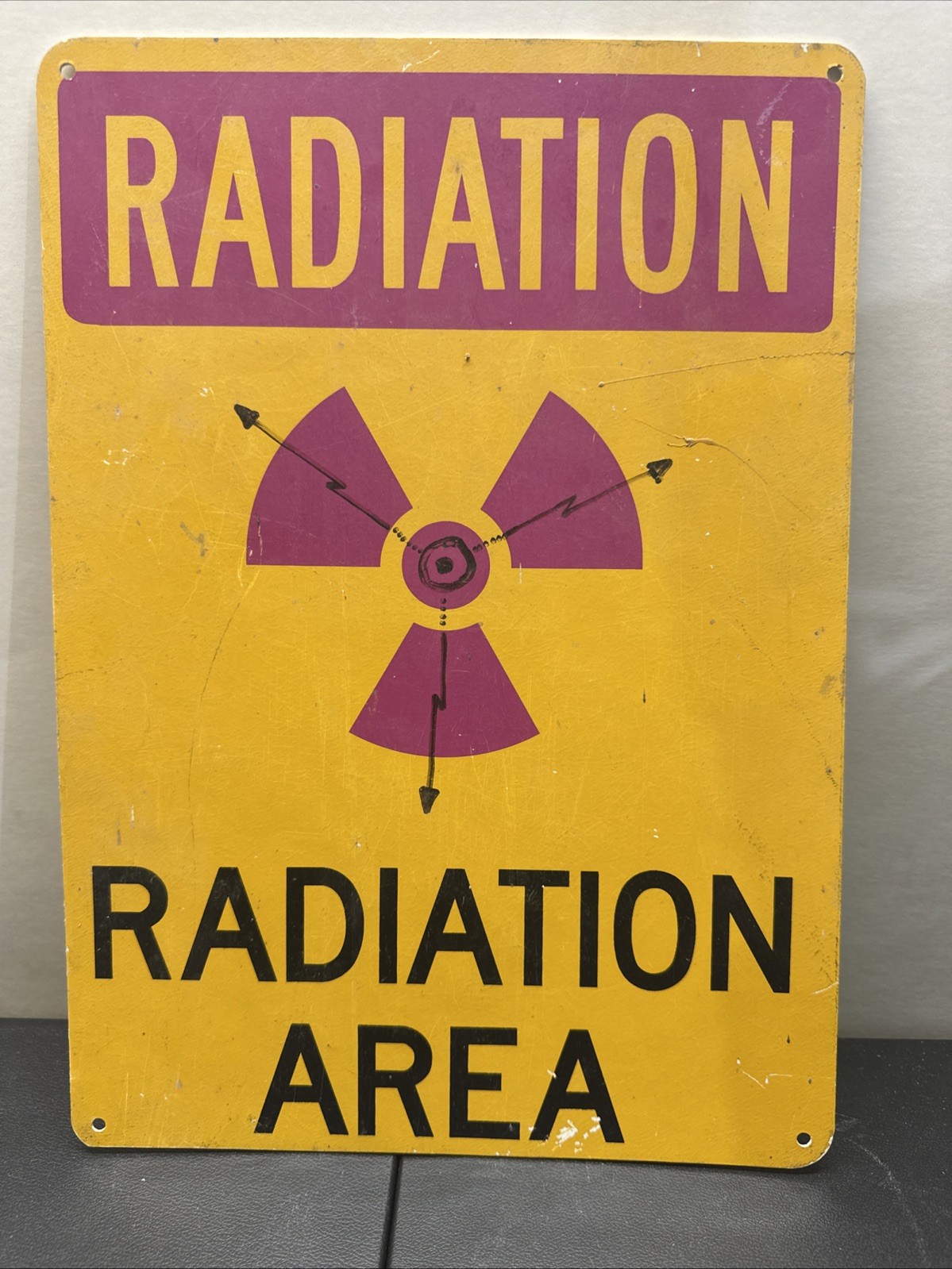 New Caution Radiation Area Sign Rigid Plastic Sign Room Decoration 10”x14”