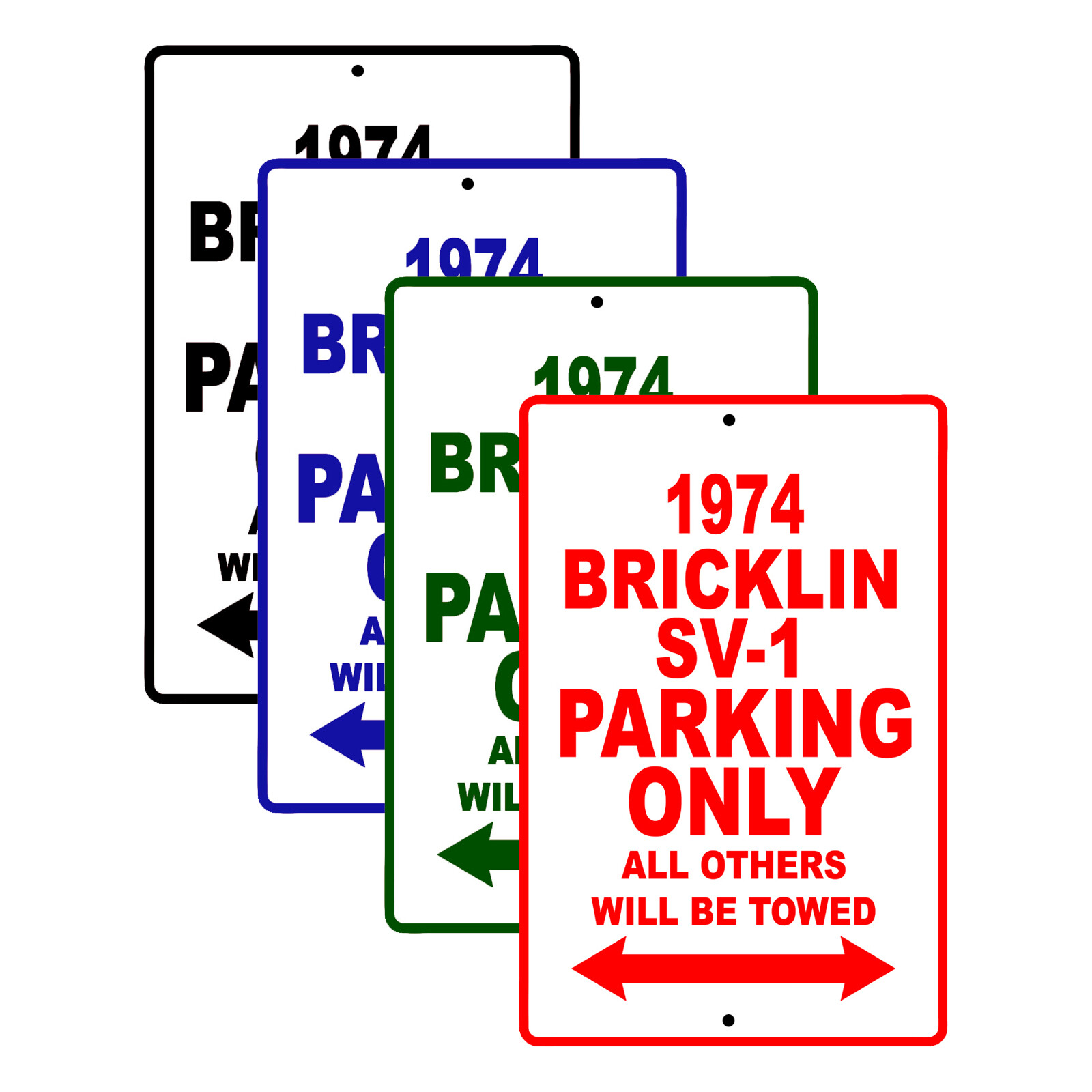 1974 Bricklin SV-1 Parking Only Reserved Parking Notice Décor Aluminum Tin Sign
