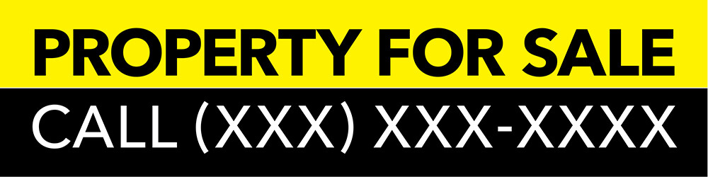 PROPERTY FOR SALE Banner – Custom Outdoor Flag Sign Real Estate YOUR PHONE #