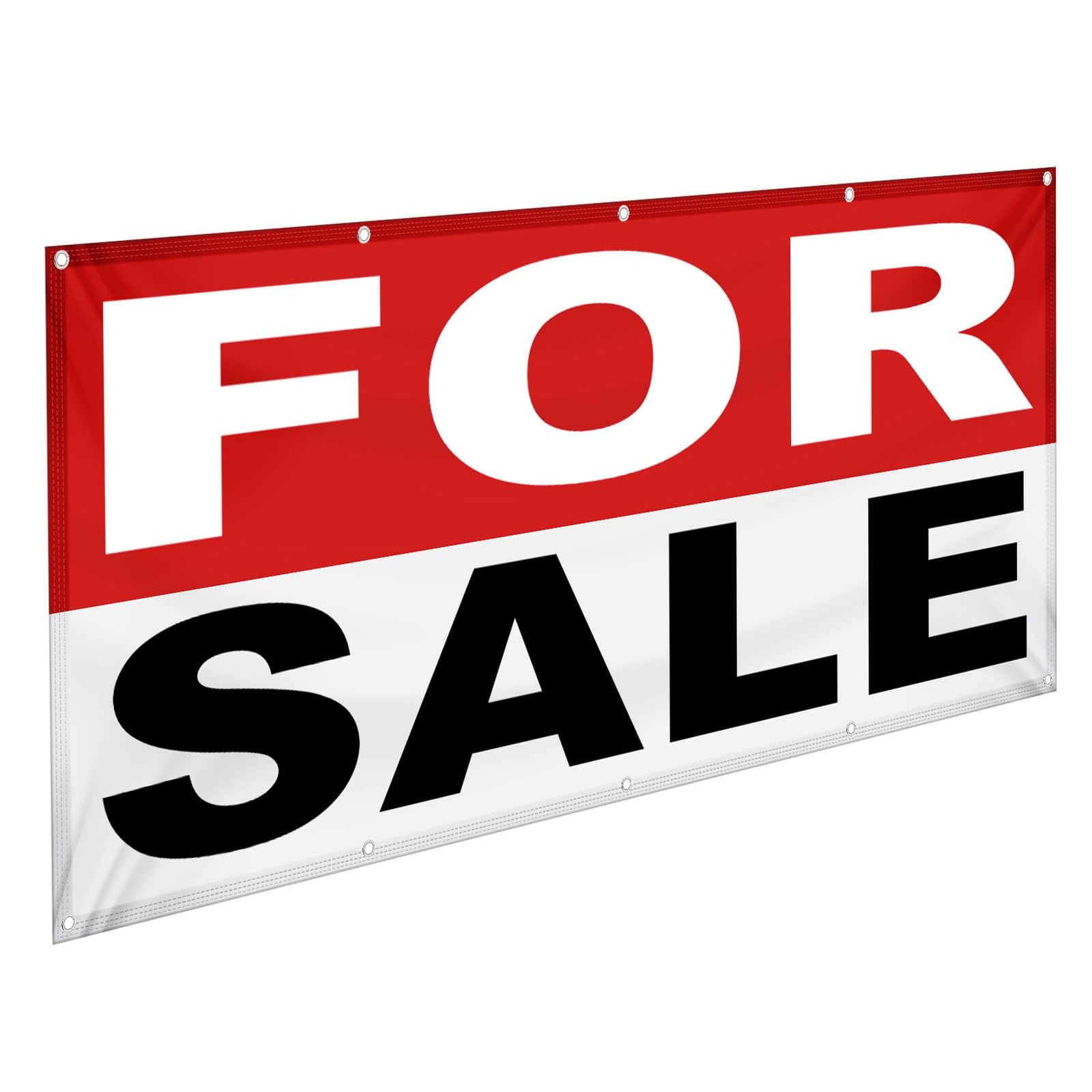 HunnmingRe 3×8 Ft Fabric Store Sign Reusable Large Advertising Banner Metal