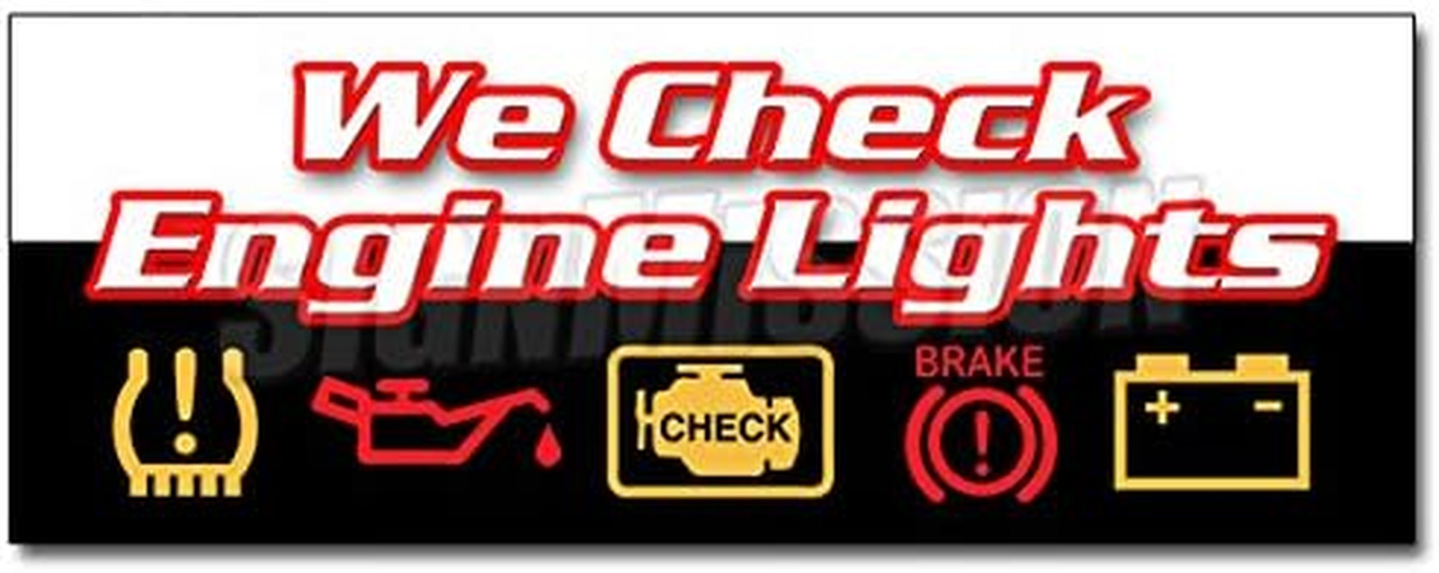 12″ WE Check Engine Lights Decal Sticker Repair Automotive Mechanic Sensor