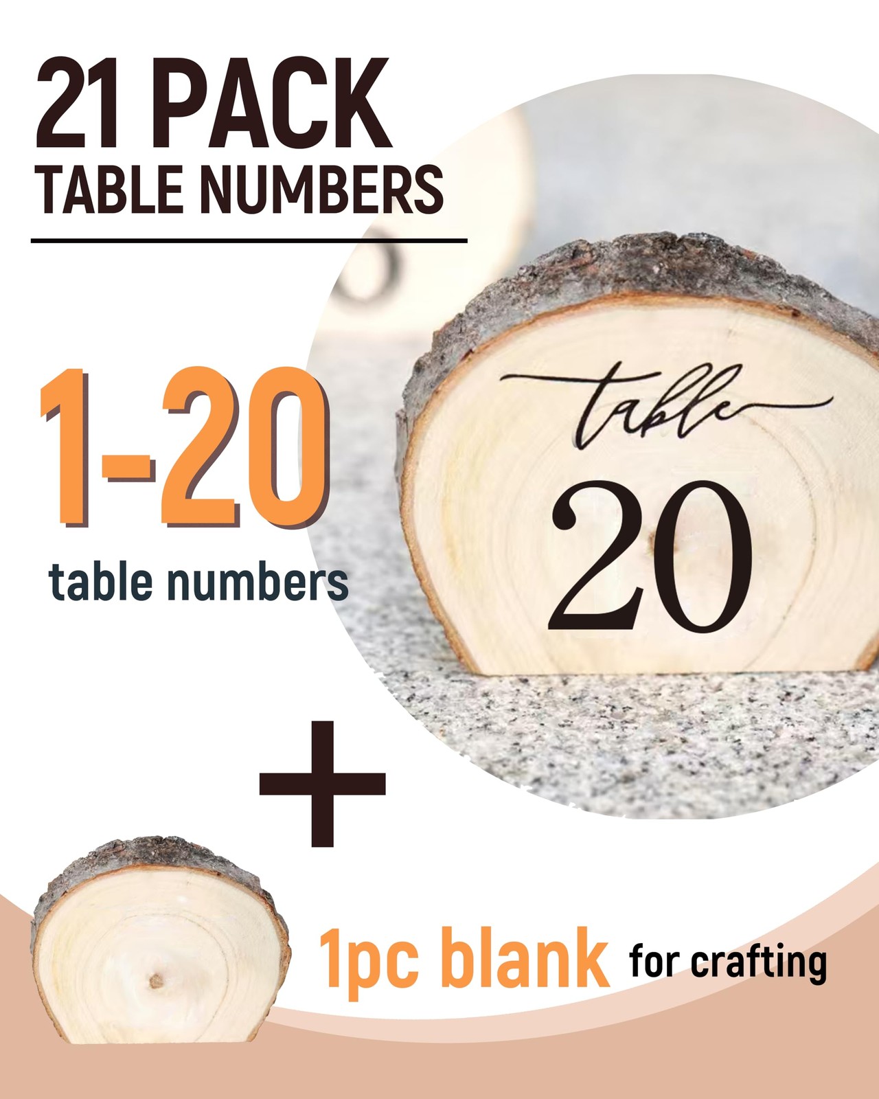 Wooden Wedding Table Numbers 1-20, Perfect for Centerpiece, Reception, Decora…