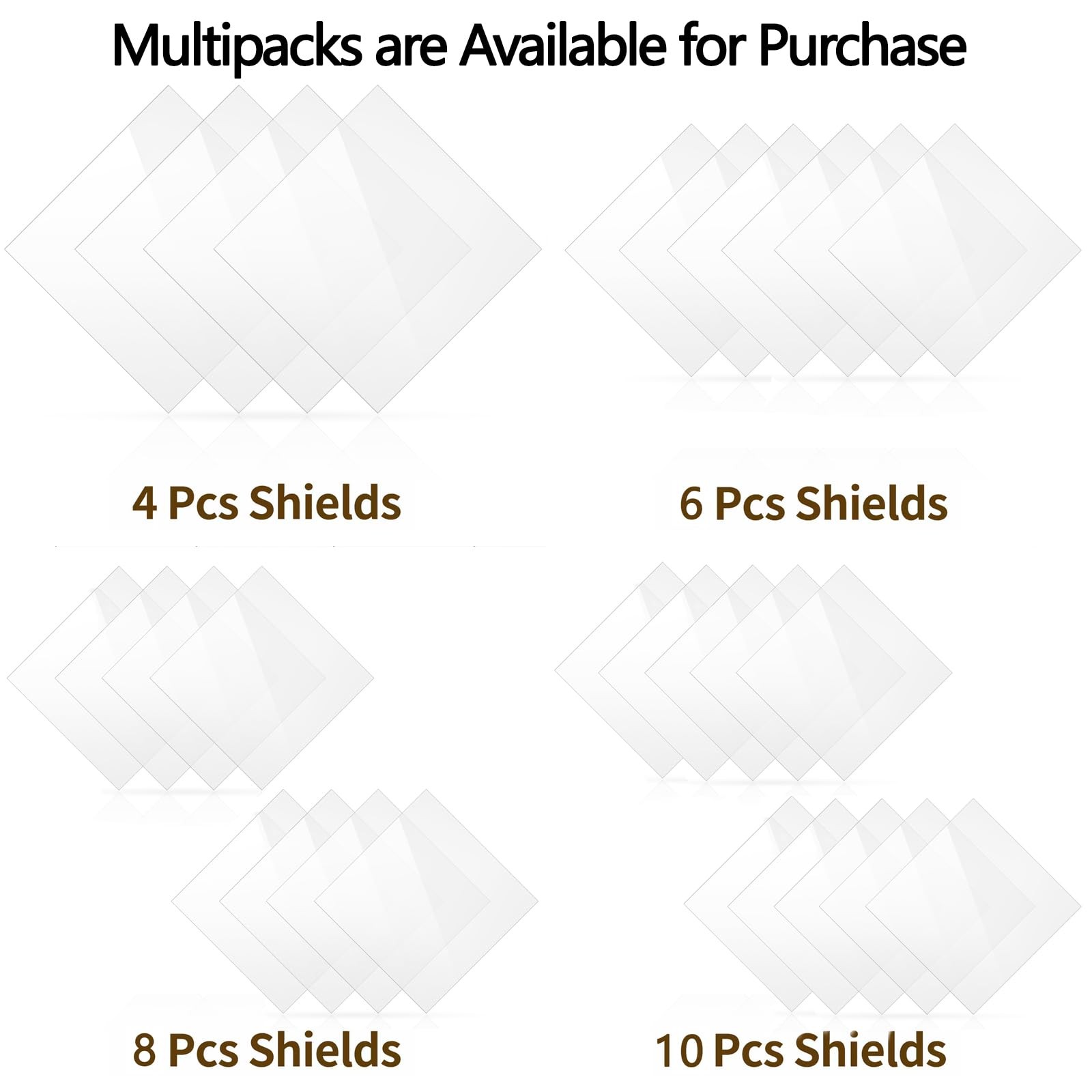 4 Pack Shield for Hazmat Placard Holder, 10.75â€ x 10.75â€ Clear Shields Ma…