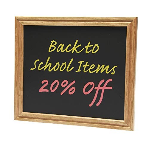 HUBERT Chalkboard Black Single-Sided – 12″L x 10″H