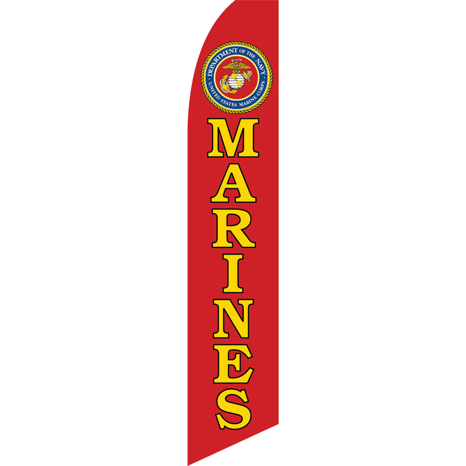 Marines 2 1/2 ft X 11 1/2 ft Polyester Swooper Flag