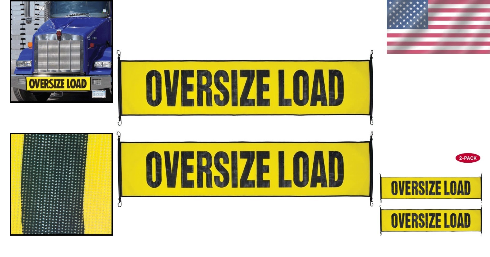 Oversize Load Warning Sign Set – 18×84 Inches