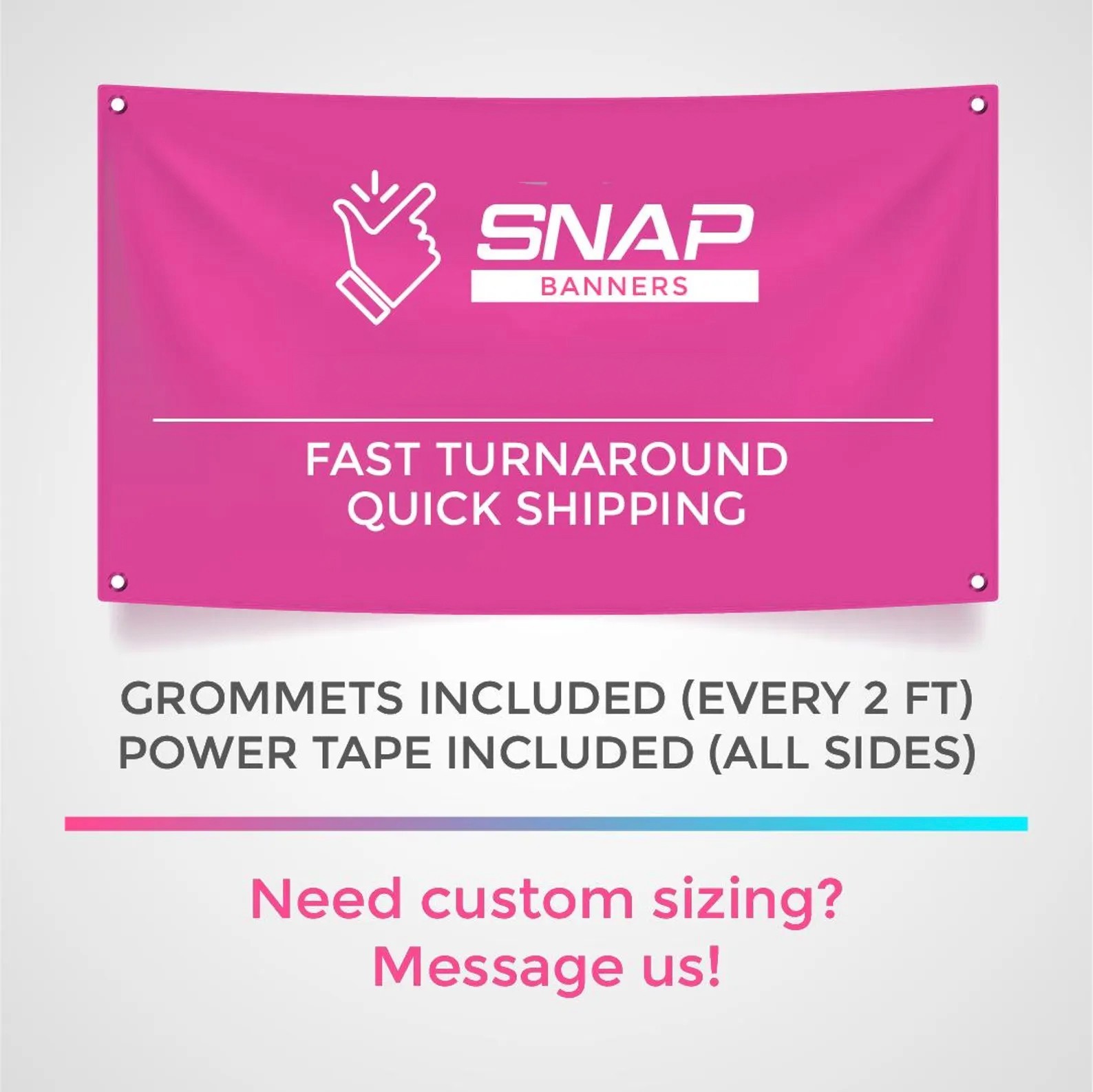 Custom Personalized Vinyl Banner 13oz Heavy Duty Full Color Indoor Outdoor