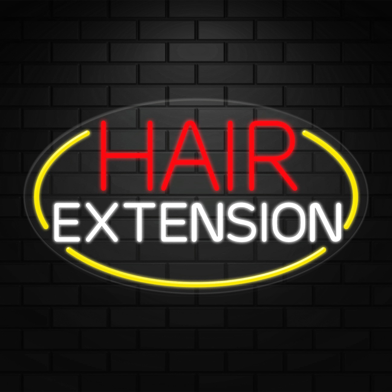 Hair Extension Sign for Business Displays | LED Flex Neon | 30″W x 17″H x 1″D