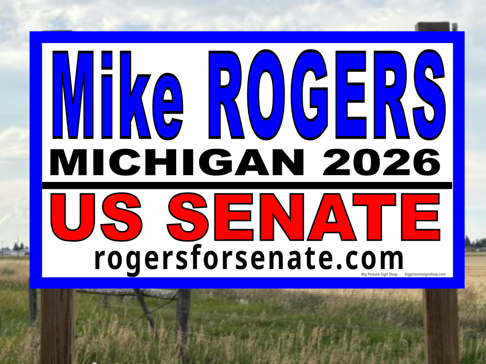 MIKE ROGERS 2026 US SENATE- VERY LARGE Banners -Vinyl – Fast Shipping – USA MADE