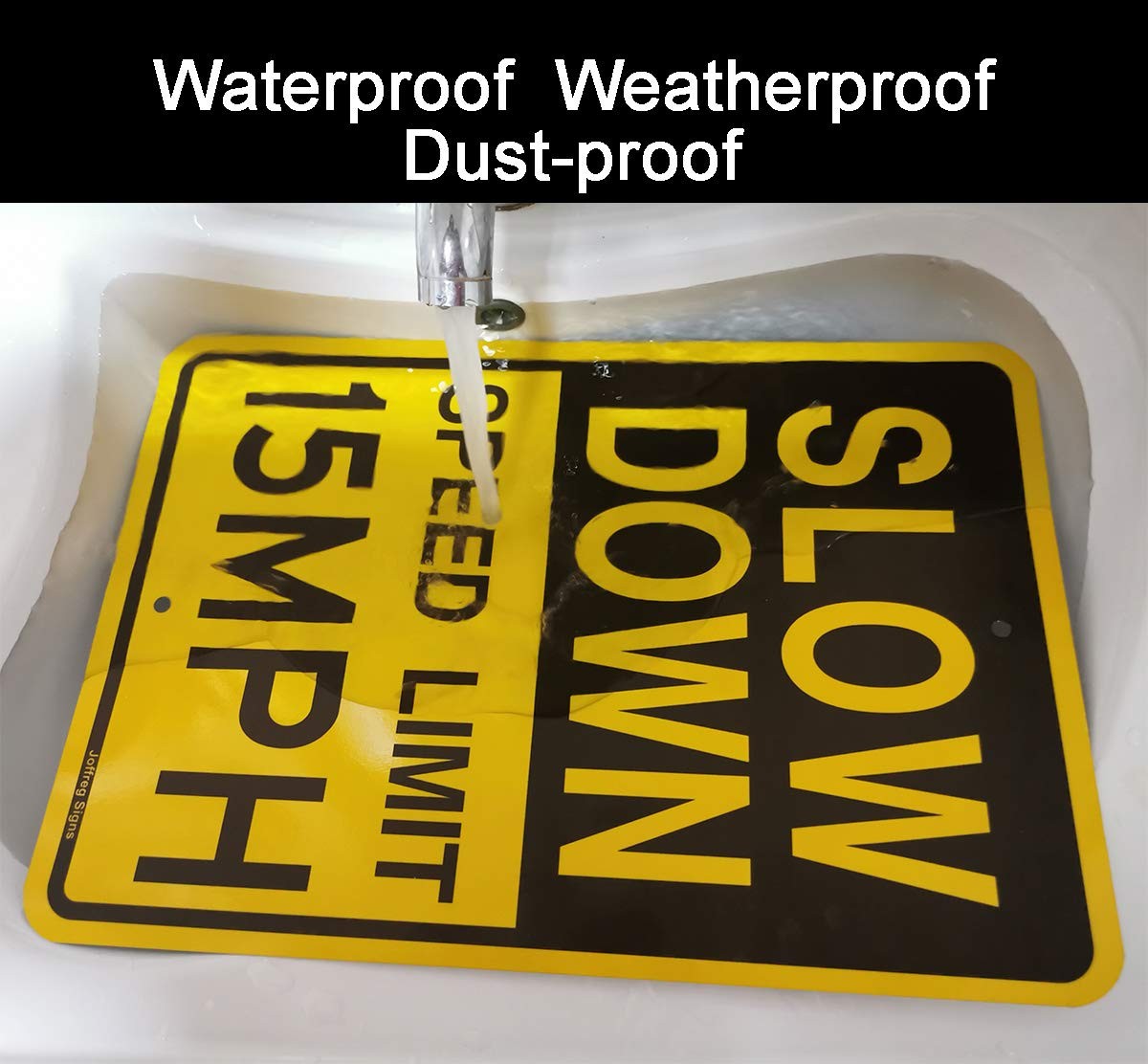 2 Pack Slow Down Speed Limit 15 MPH Sign 17×12 Inch Reflective Aluminum