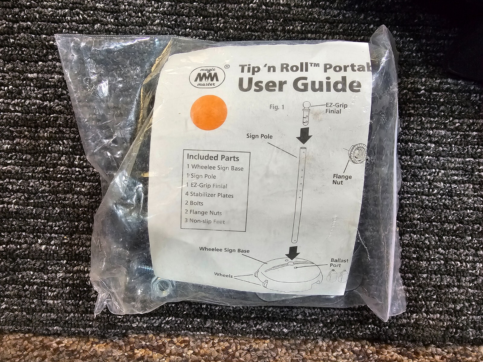 Uline H-4592-BASE Portable Sign Base Heavy-Duty Plasticm Black *BASE ONLY*