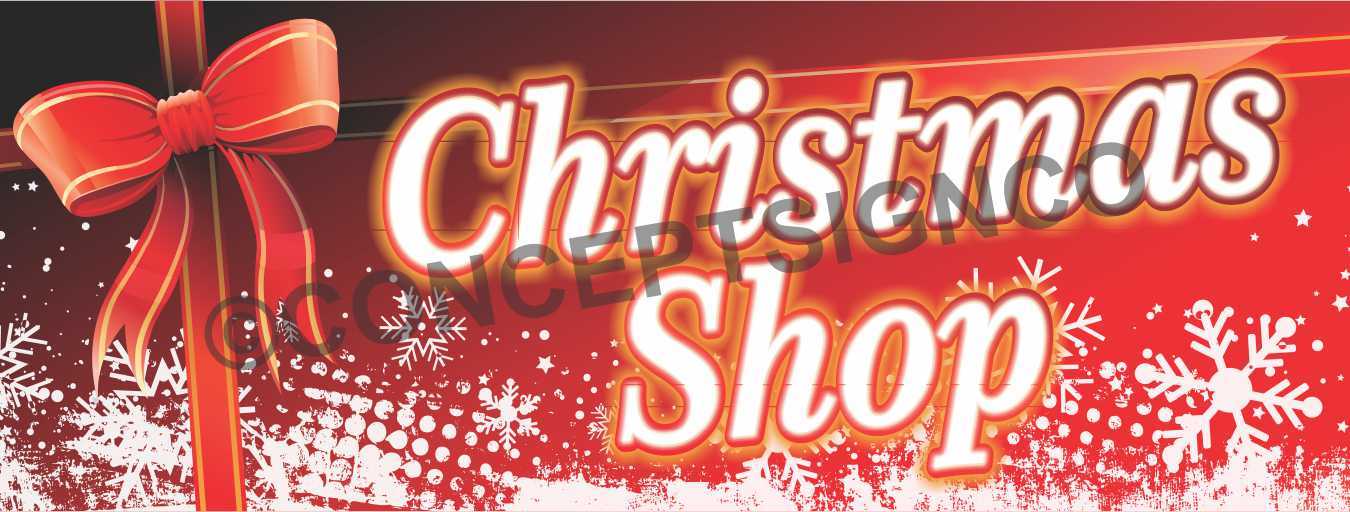 4’x10′ CHRISTMAS SHOP BANNER Signs Merry Holidays Seasonal Sales Santa Gifts XL