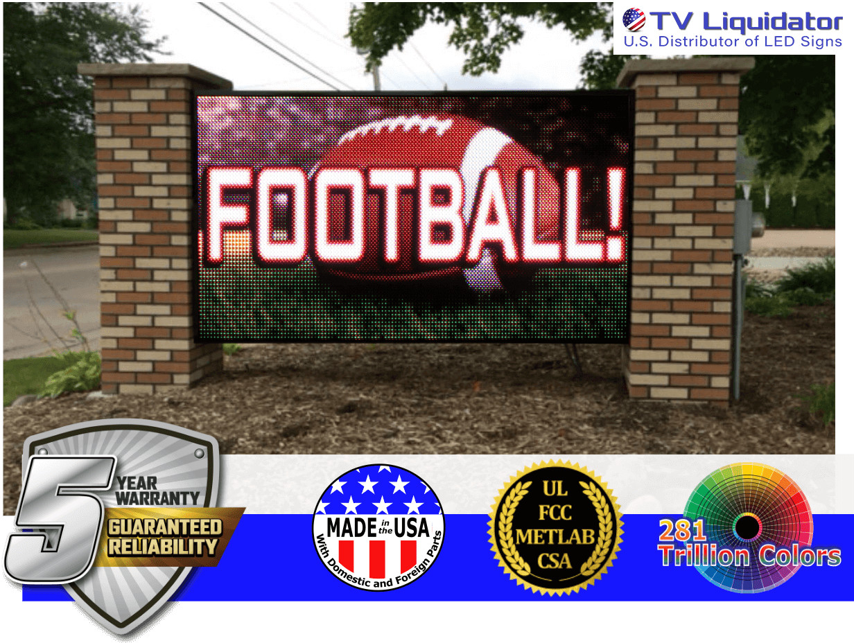 92″ x 54″ Industrial Full Color LED Sign ~ UL, MET, CSA, FCC – TV Liquidator