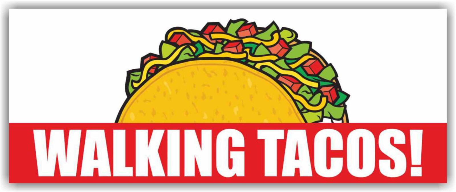 WALKING TACOS Advertising Banner Vinyl Mesh Sign Mexican food Burritos Nachos