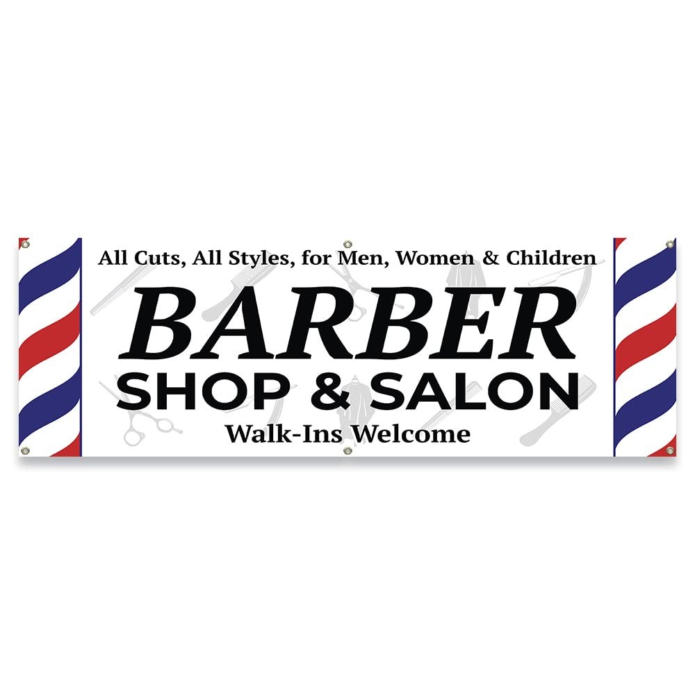 Mighty Skins Barber Walk-Ins 24 X 72 Duty 13Oz. Outdoor Vinyl Single Sided In