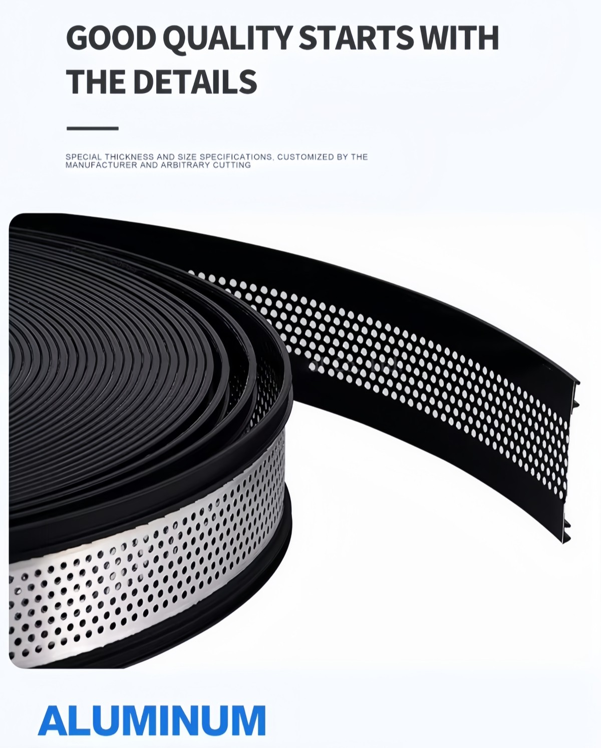100ft Pre-Punched Double-Hemmed ACP Edge Trim for Channel Letters for 3D Signage