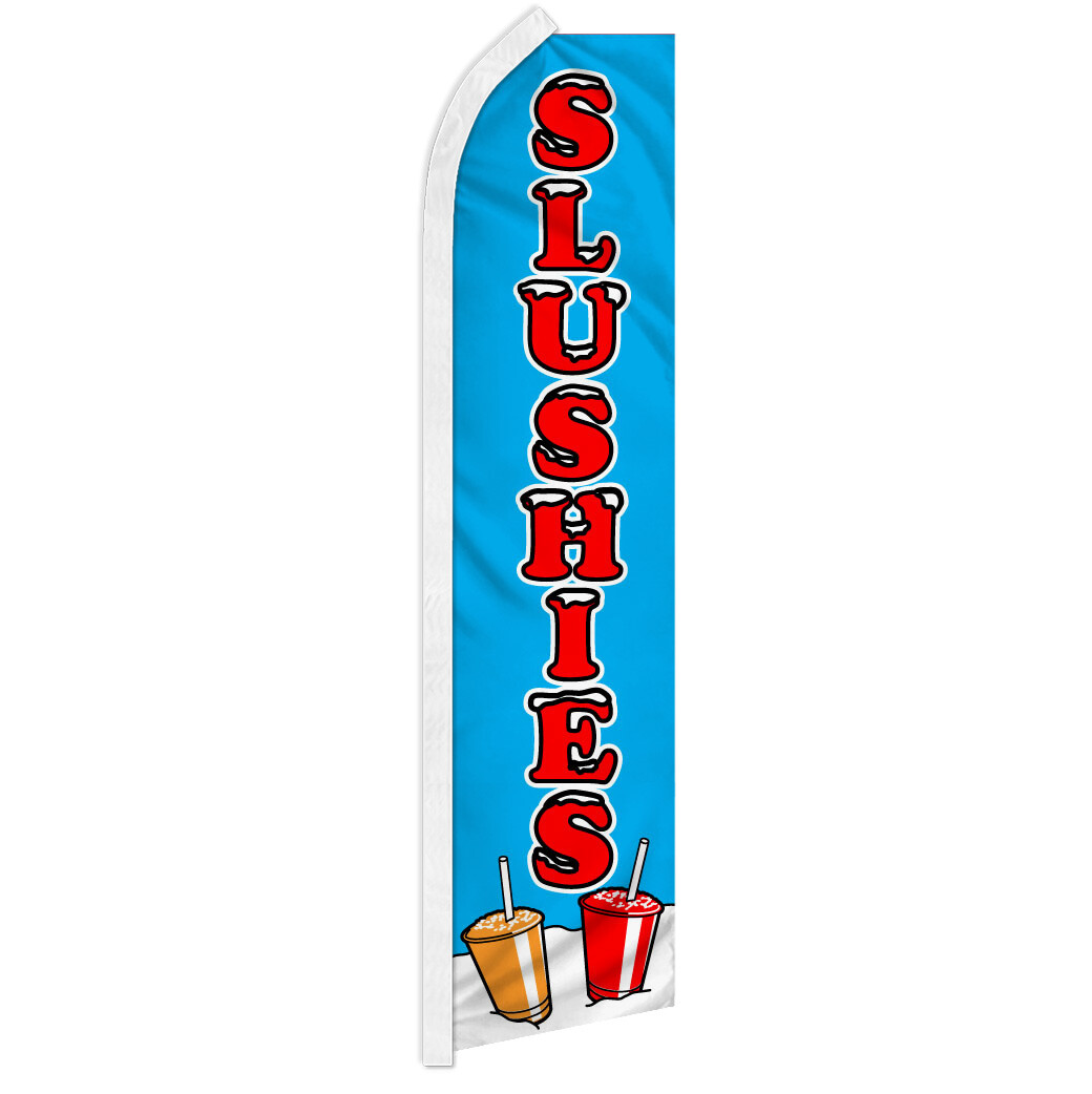 Slushies Advertising Swooper Feather Flutter Flag Concessions Drinks