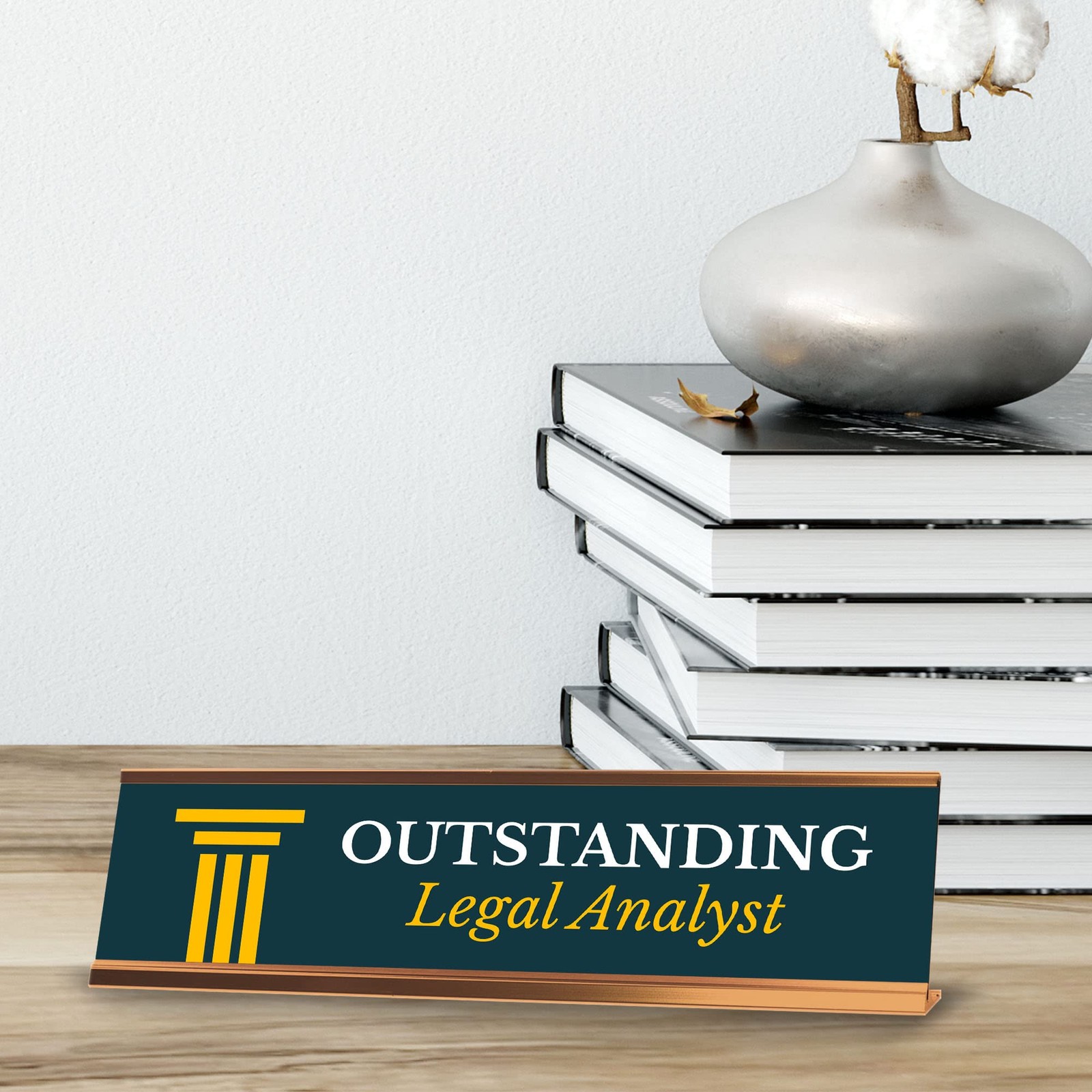 Outstanding Legal Analyst Gold Frame, Desk Sign (2×8″)