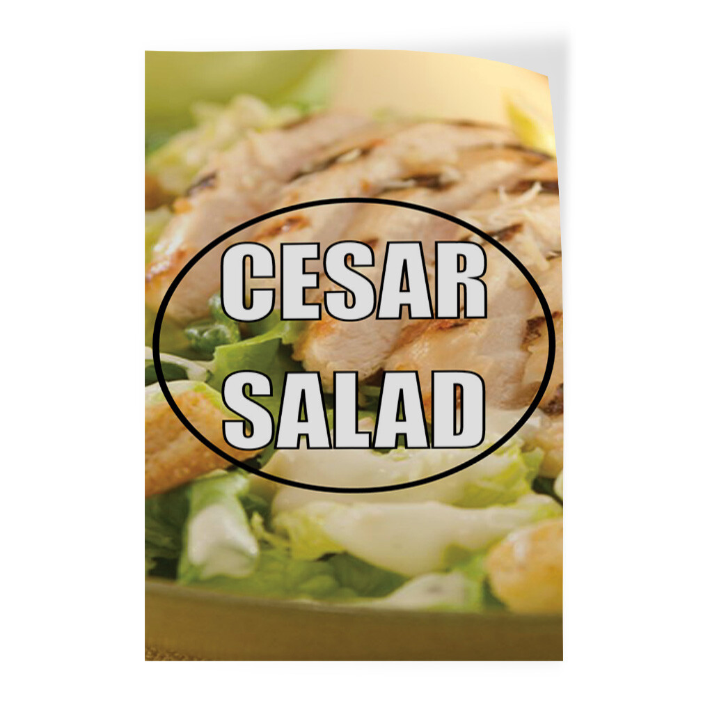 Door Decals Vertical Vinyl Stickers Caesar Salad Industrial Vinyl