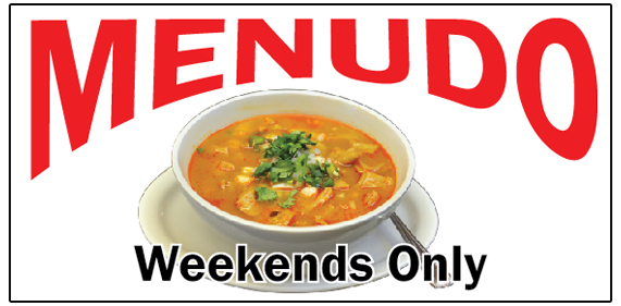 MENUDO for sale Vinyl Banner advertising Sign. Full color 2×4 ft, 2×6, 3×10