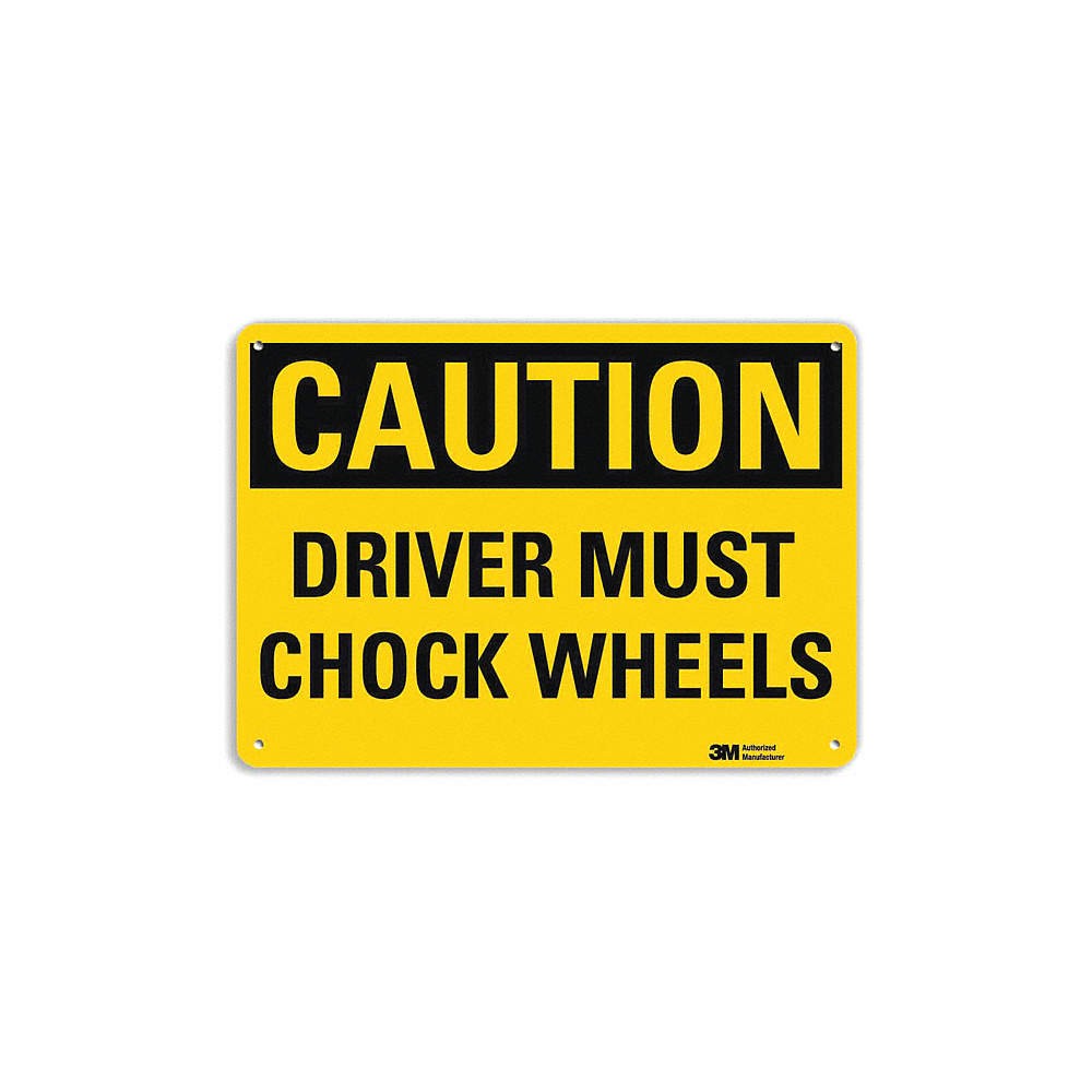 LYLE U4-1046-NP_14X10 Caution Sign,10 inx14 in,Plastic 44UM23