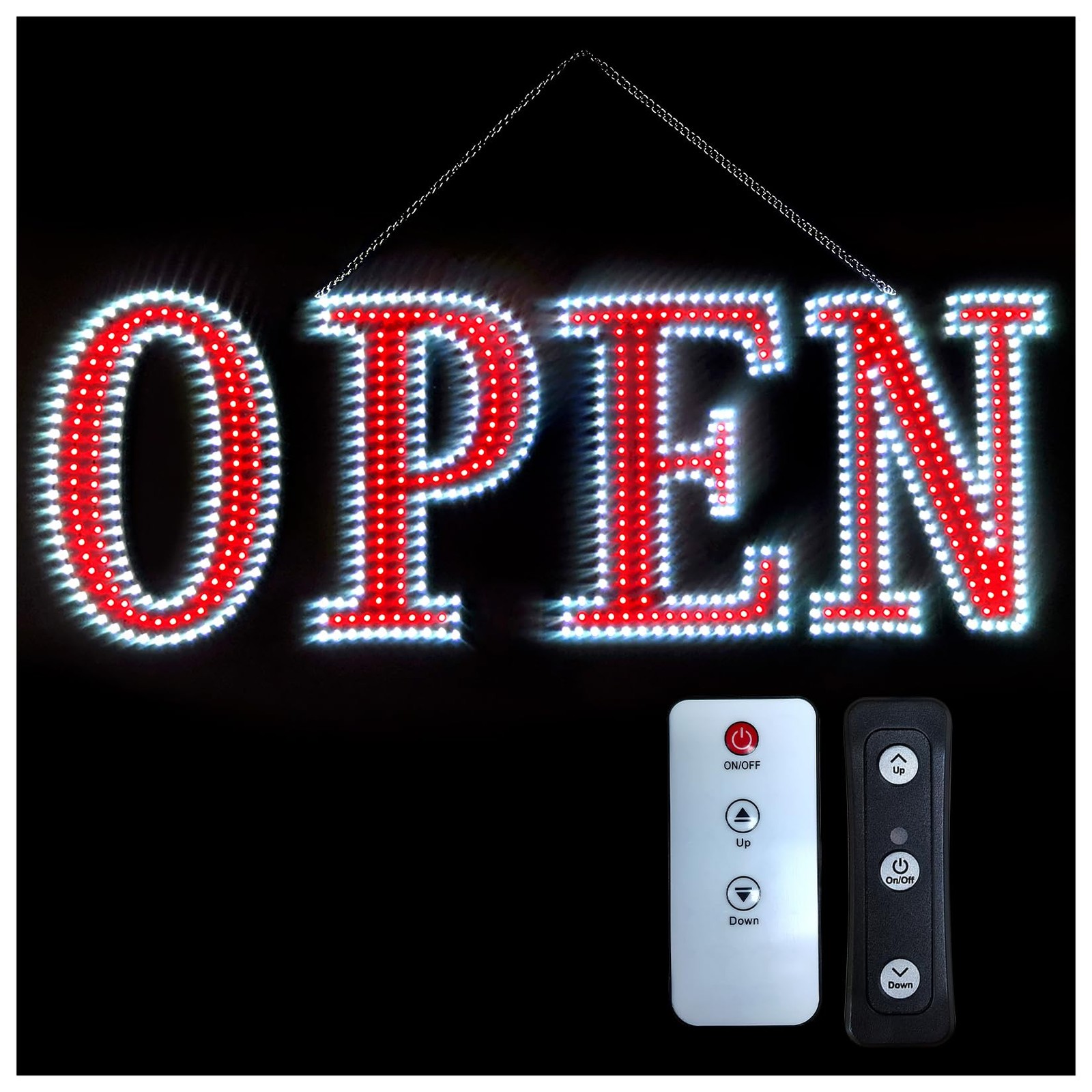 40″x14″ Extra Large LED Open Signs for Business with Remote Control, 10 Level…