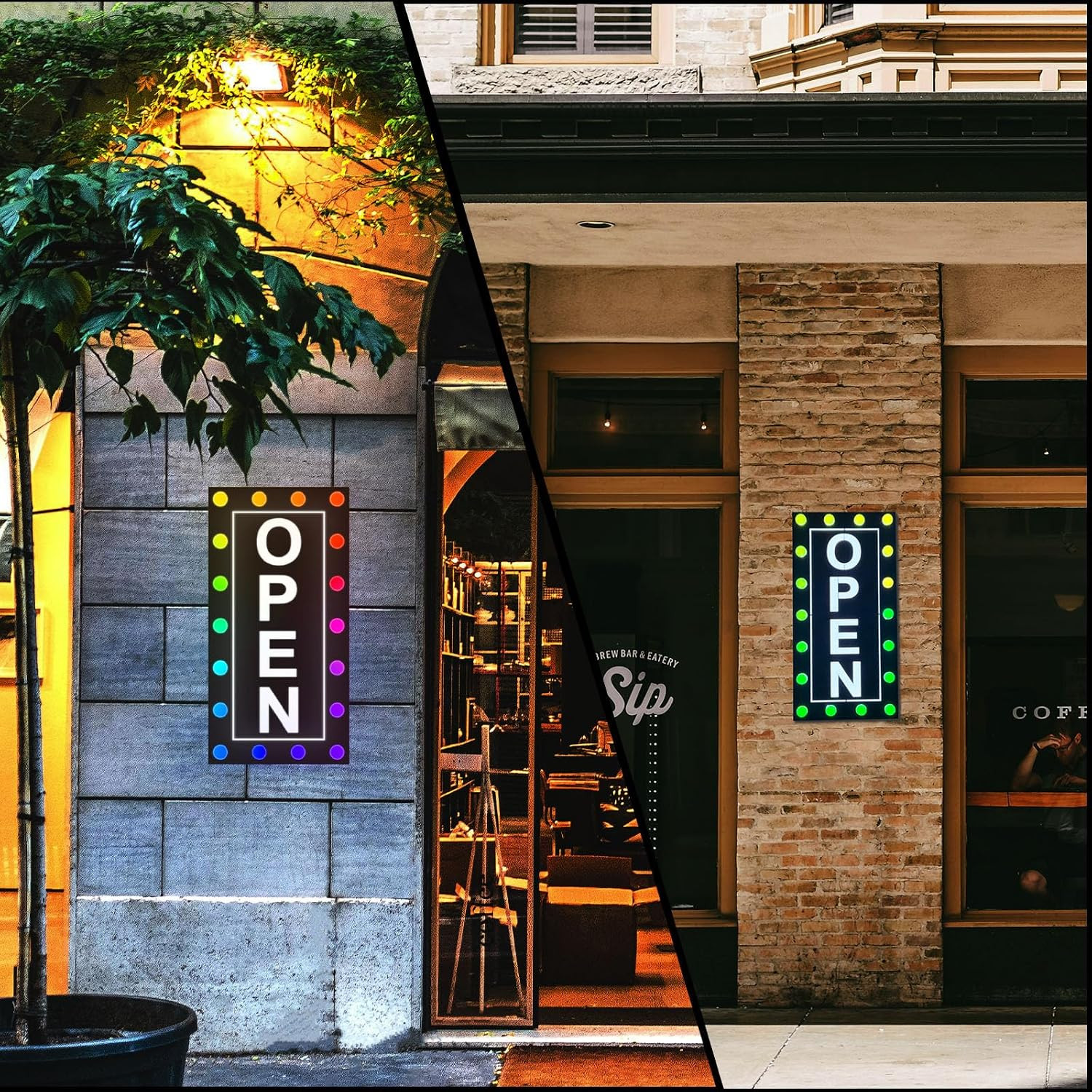 Large Outdoor Waterproof Open Sign LED, LED Open Signs for Business, Ultra