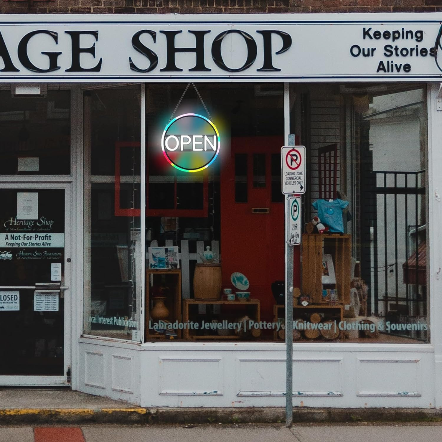 LED Neon Open Sign – 16″ Multicolor Light for Business & Retail Storefronts