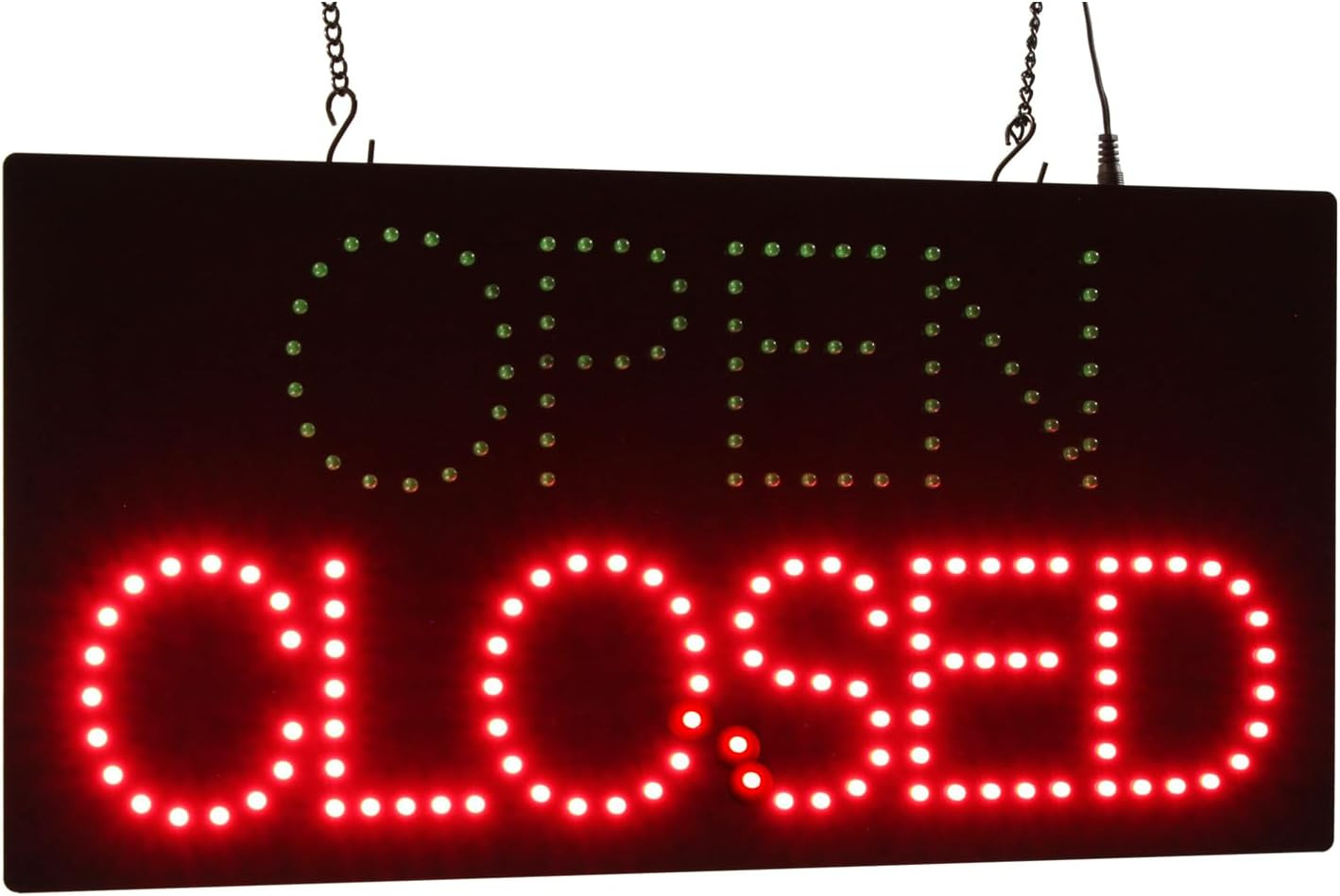 LED Open Closed Sign – 19″x10″ Neon Display for Grand Openings & Businesses