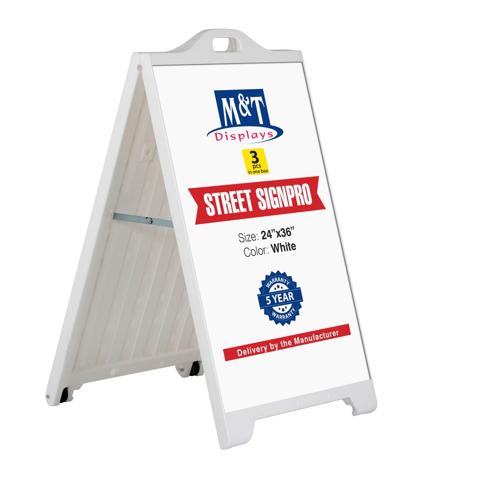 Street SignPro Sandwich Board 24×36 A-Frame Sidewalk Sign Holder (Lot of 3)