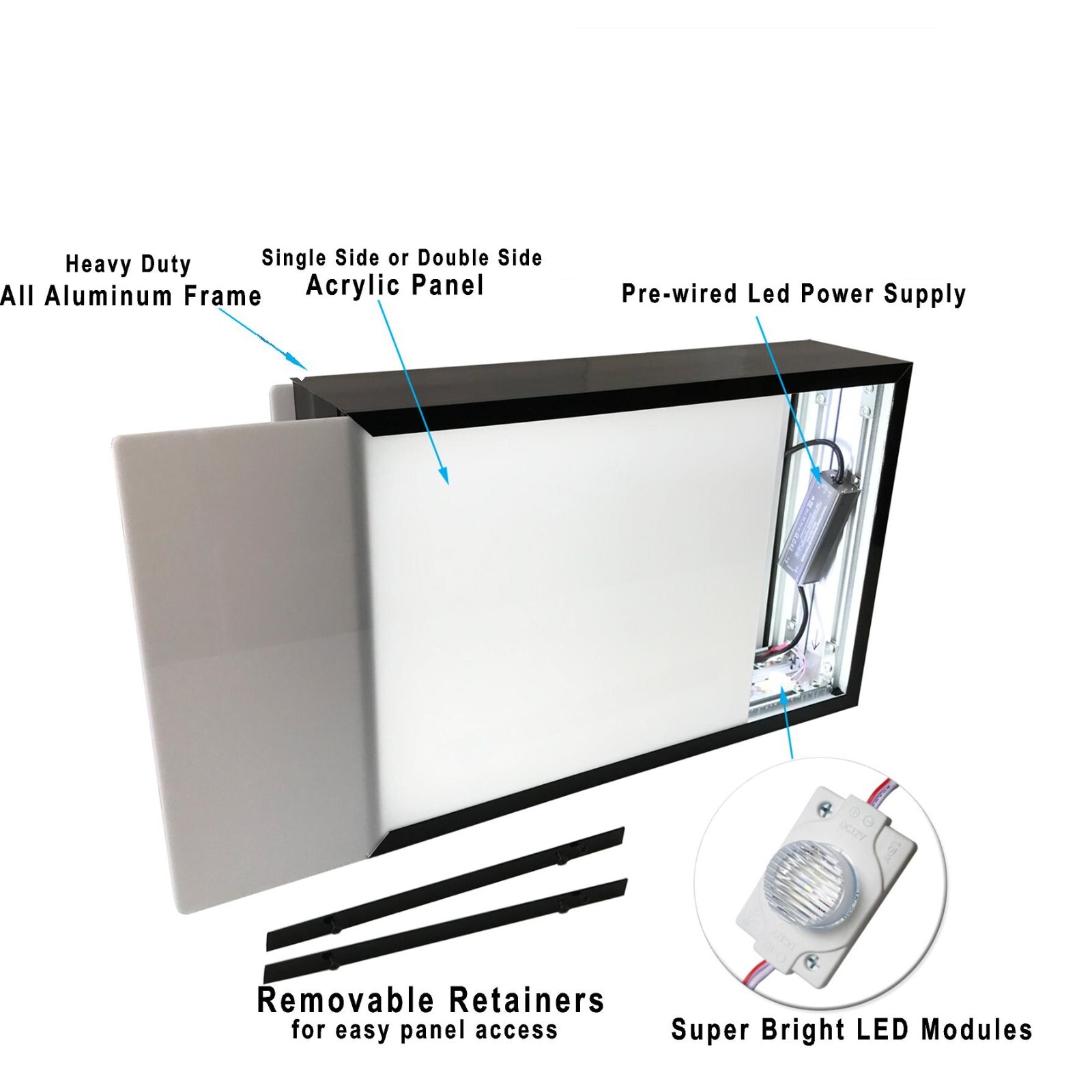Outdoor Light Box Cabinet frame kits Single /Double sided Led Quotes by email